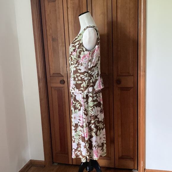 Madison Leigh Pink & Brown 3 Piece Top, Skirt, & Pant Set, Size 8 - Picture 6 of 14